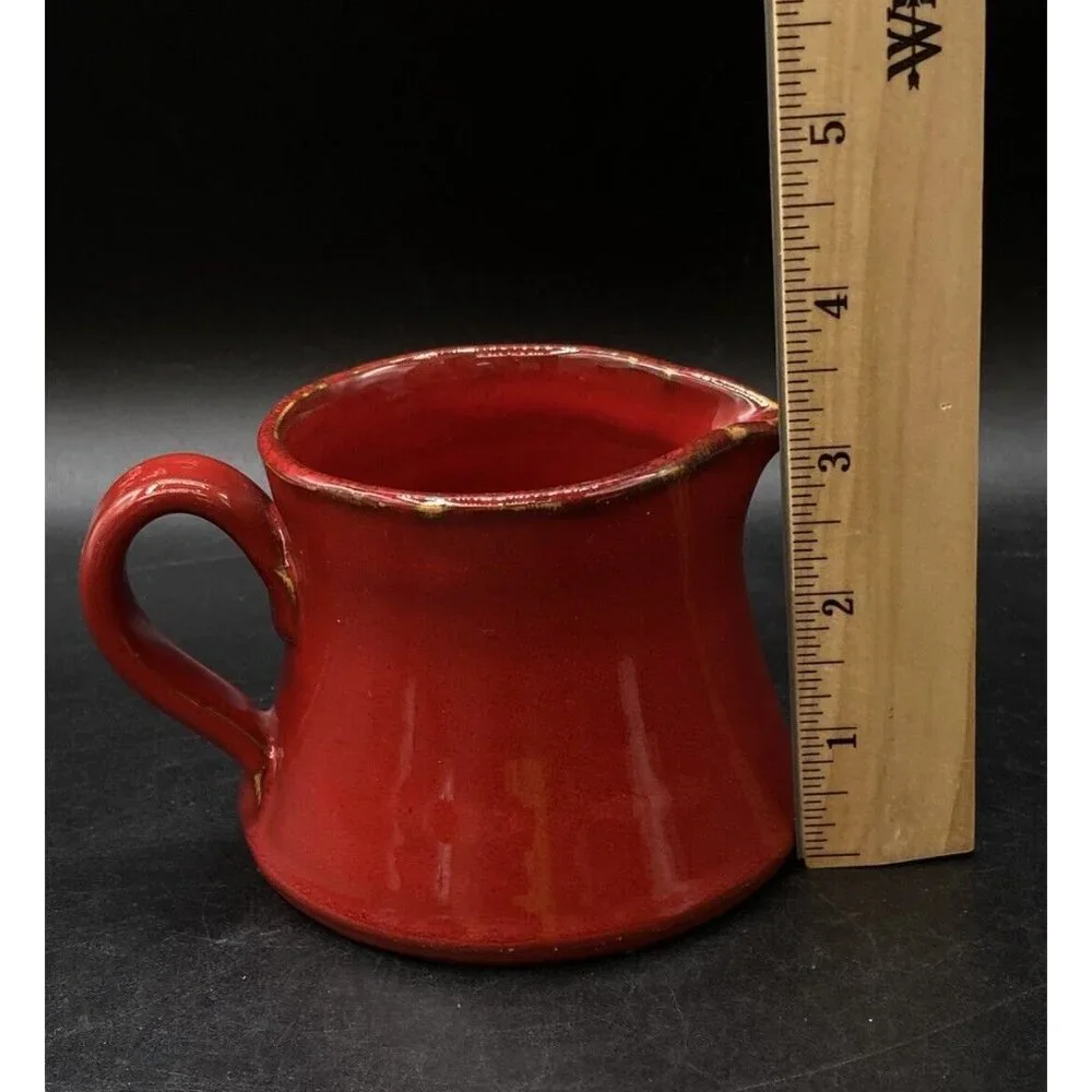 Vietri Red Ceramic Creamer Made In Italy
